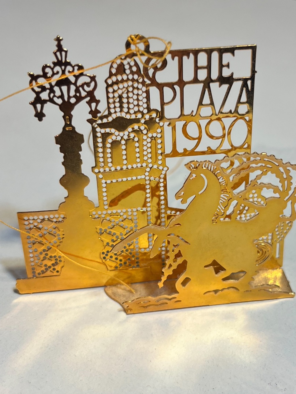 The Plaza 1990 Tamerlane 24KT Gold Plated Christmas Ornament